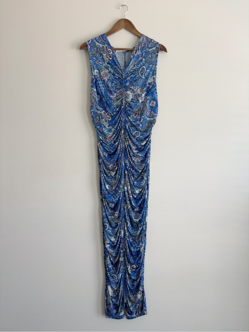 Marie Oliver Floral Ruched Roxie Breeze Maxi Dress Large Summer Resortwear